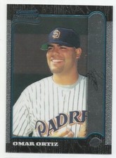 1999 Bowman Chrome Omar Ortiz Rookie San Diego Padres RC Card #437