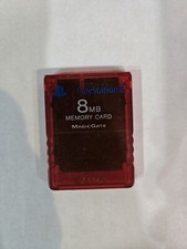Sony Playstation 2 PS2 Official OEM MagicGate 8mb Memory Card Red Tested