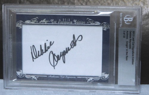 Debbie Reynolds 2012 Leaf Cut Signature Edition BECKETT #'d Singing in ...