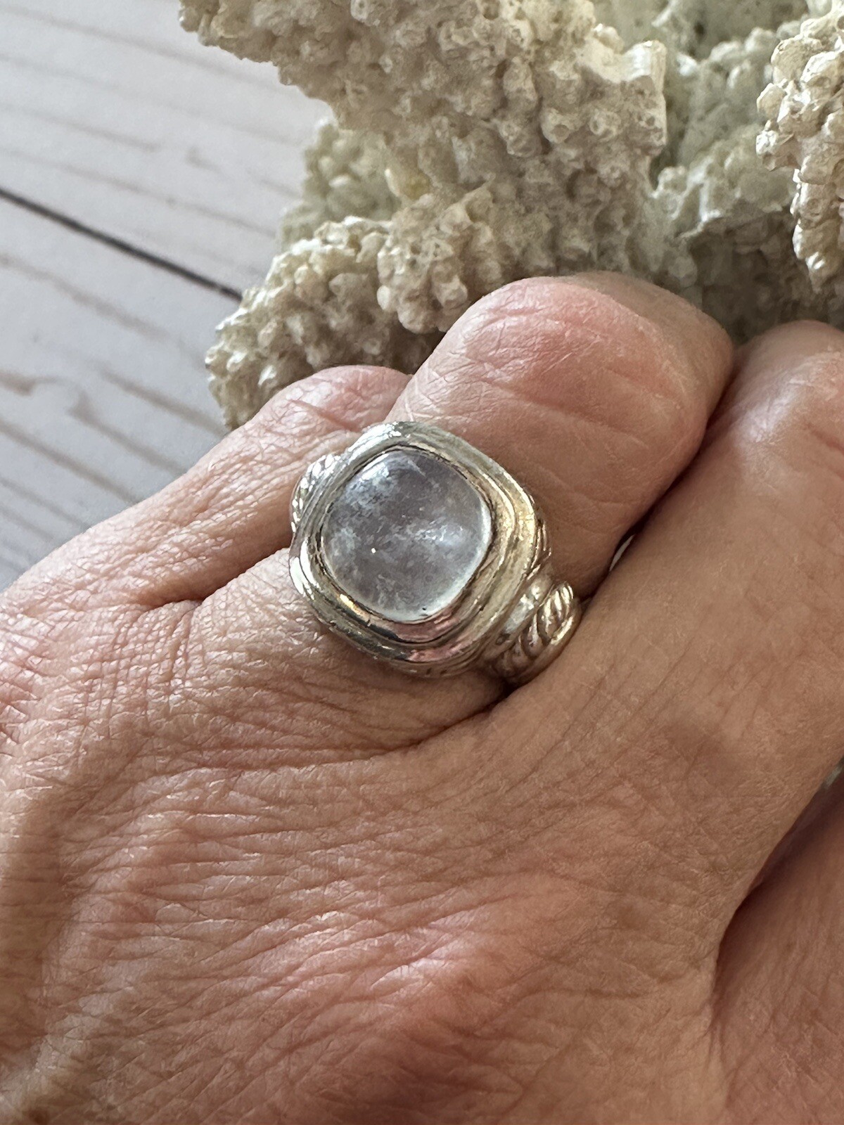 Gorgeous Unique Opalescent Sterling Silver Statem… - image 8