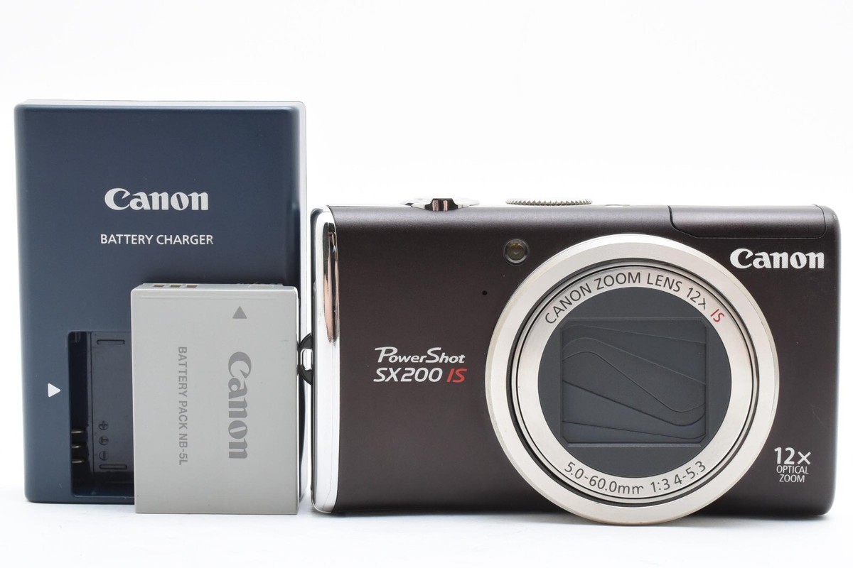 Top Mint] Canon PowerShot SX200 IS Black Digital Camera Eng