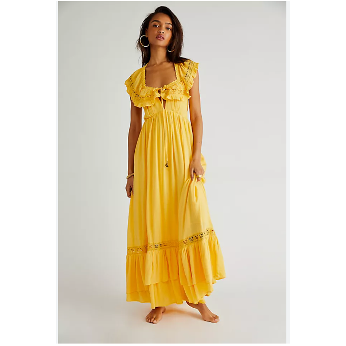 chinese dress ladies Free People Womens Under The Moonlight Floral Tie-Back Maxi Dress Red 0 at  Amazon Women's Clothing store