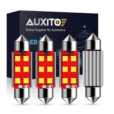 4pc 6000k Super White 41mm 6411 Festoon Led Interior License Dome Map Light Bulb