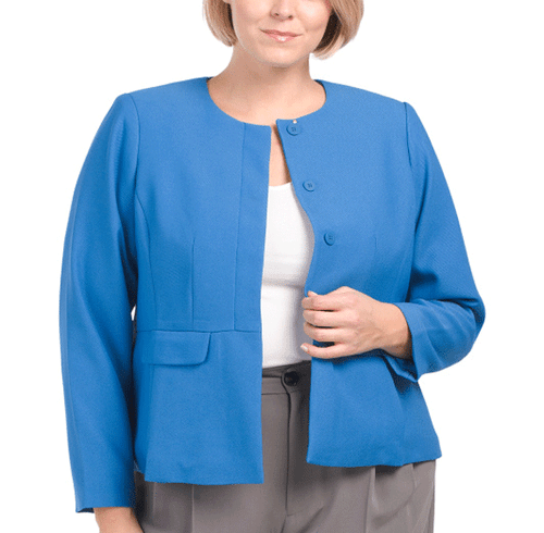 NEW CALVIN KLEIN BLUE CAREER JACKET BLAZER SIZE 14W 16W 18W 20W 22W WOMEN $149
