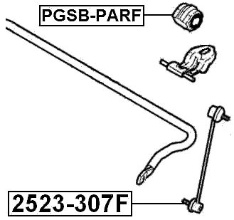 Front Stabilizer Bar Bush D25 Fits Peugeot 3749901, 5094.E7, 9685719880, 9687266 - Picture 2 of 6