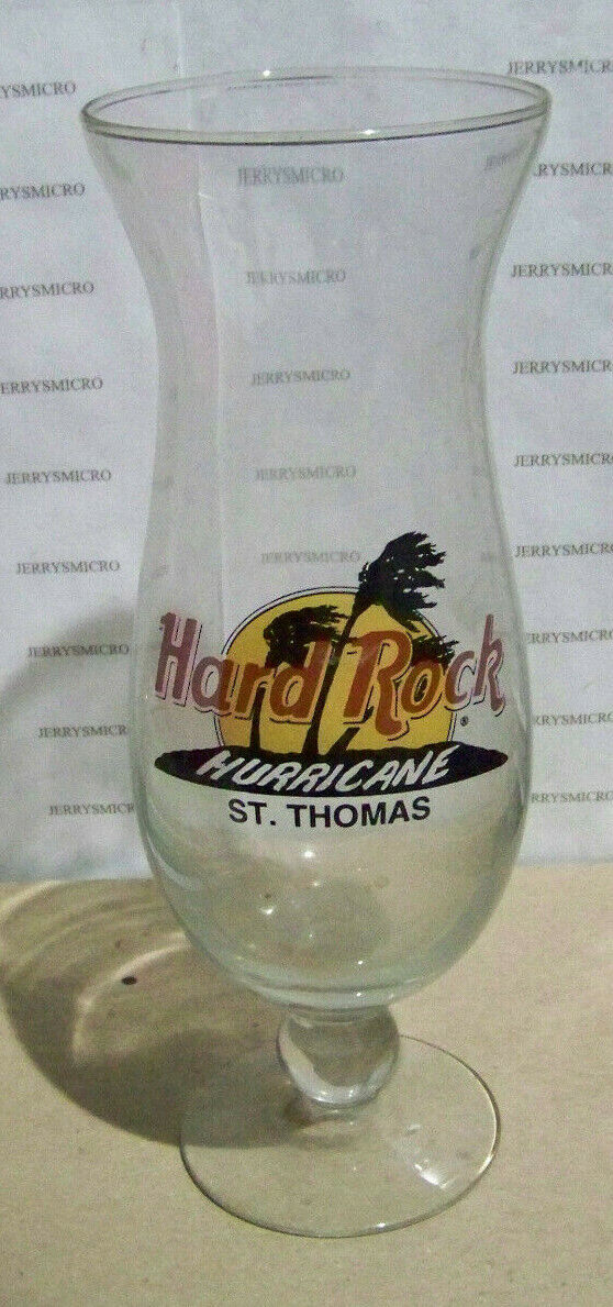 HARD ROCK CAFE ST. THOMAS HURRICANE GLASS SHIPS FREE