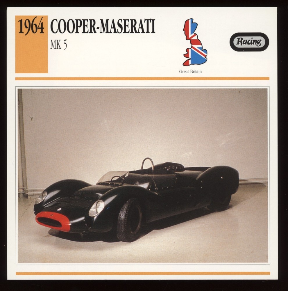 1964 Cooper Maserati MK 5 Racing  Classic Cars Card