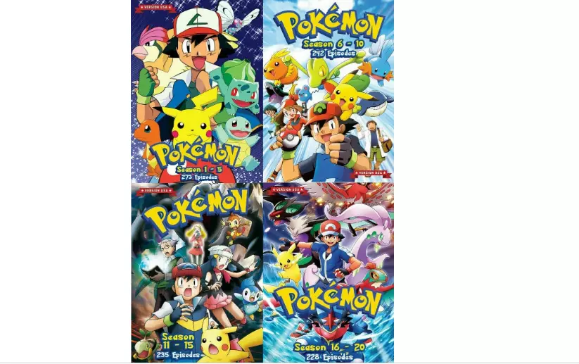 POKEMON SERIES (Season 1 - 20) DVD All Region USA English Version