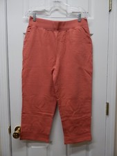 Denim  Co. Active Regular Pull-On Crop Pants-Desert Coral-Medium-NEW-A379763
