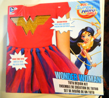 DC Super Hero Mujer Maravilla Tutú Diseño Kit Sin Coser Parche Niñas Edades 8+ Nuevo