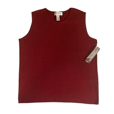 NWT Jones New York Sweater Womens 2X Red Ribbed Knit Base Layer Corpcore