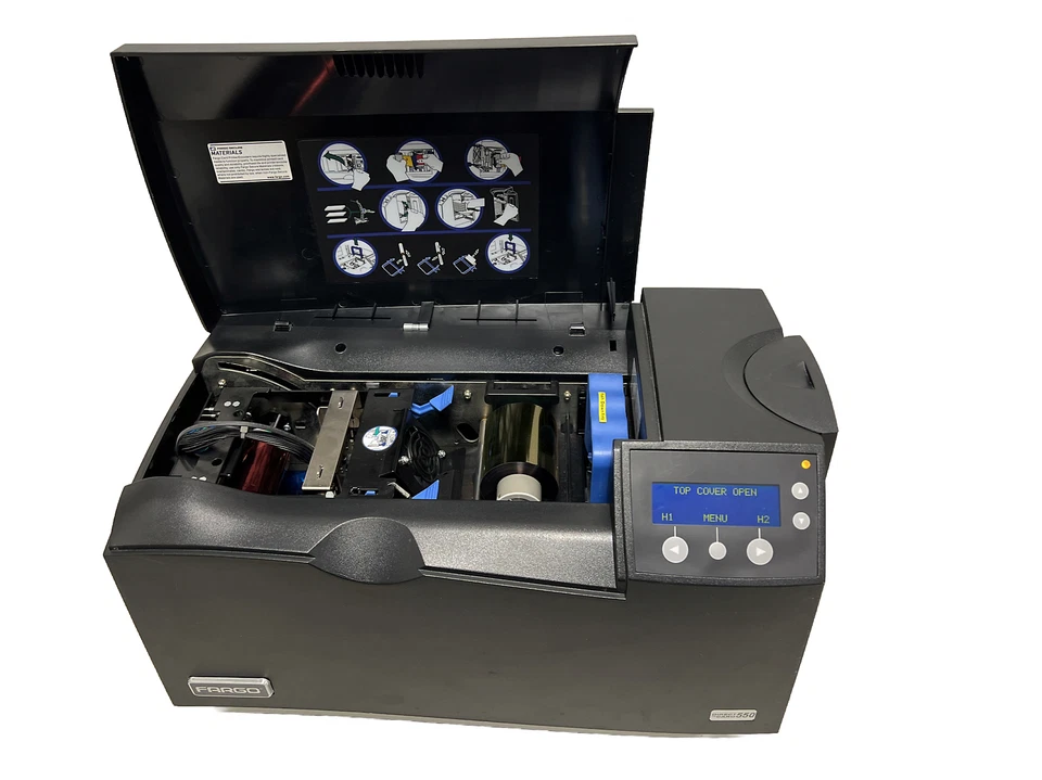 Fargo Direct to Card 550 Thermal USB ID Card Printer X001500 DTC Parts/Repair A - Image 4 of 4