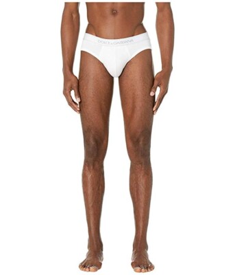 Dolce & Gabbana L32145 Mens White Cotton Pure Medium Briefs Size XL