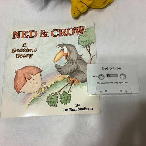 Dr. Ron Madison Ned's Friend Gift Set Crow Plush Cassette Tape & Book - Imagen 6 de 8