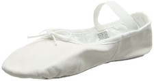 Dance 's Dansoft Full Sole Leather Ballet Slipper/Shoe, White, 7 D