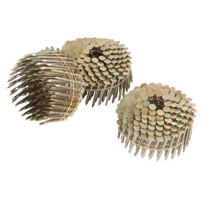 7200Pcs 1-3/4''× 0.12'' Coil Roofing Nail 15 Degree 3/8'' Head Diameter Galvanized