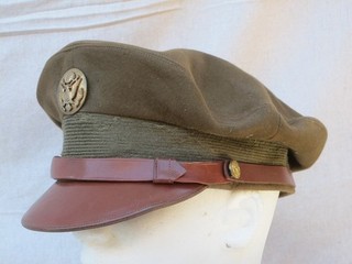 WWII US Army 'Airflow' peaked wool cap