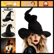 Adult Wizard Hat for Halloween Costume, Witch Hat Cosplay Accessory, Party Prop
