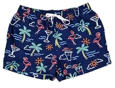 Chubbies "The Neon Lights" Mesh-Lined Swim Shorts Mens Size Medium + 2.5" Inseam