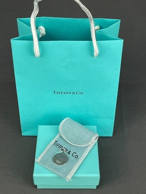 Vtg Tiffany Co Sterling Round Blank Pendant Disc Charm w