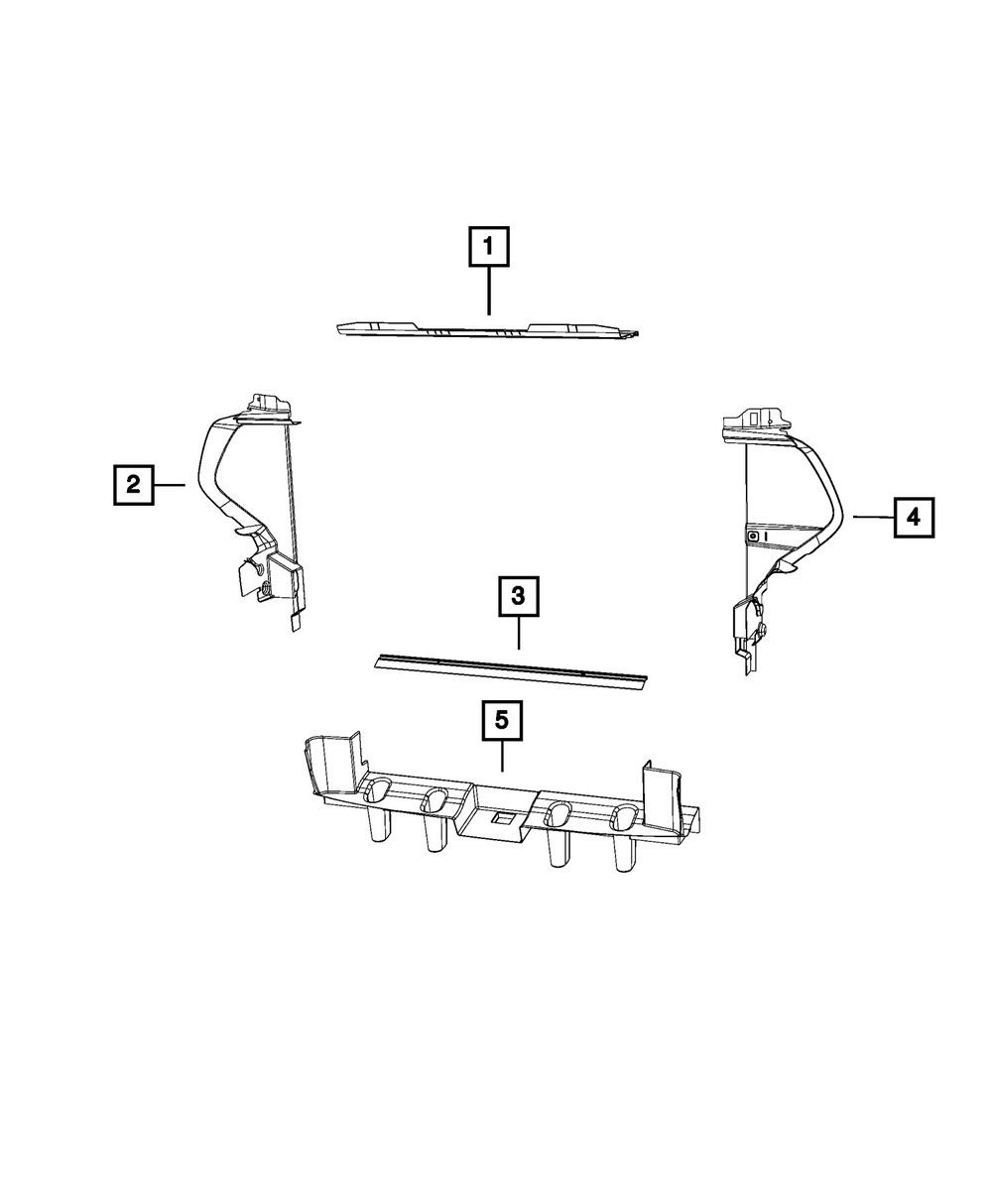 Deflector de entrada de aire derecho para Mopar (N/P 68360682AA)