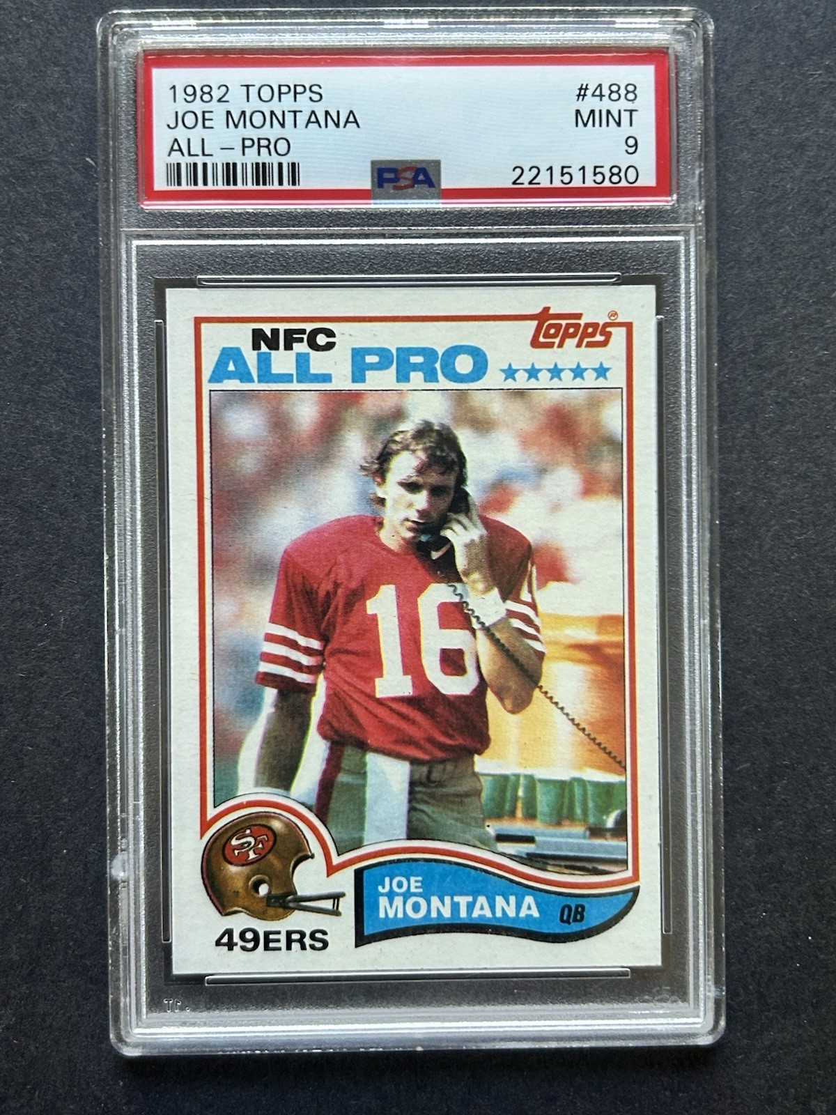 Joe Montana 49ers 1982 Topps #488 NFC All Pro PSA 9