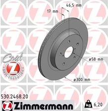 Zimmermann 530.2468.20 Brake Disc for Subaru