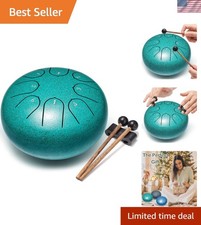 Ethereal 6-Inch Steel Tongue Drum   Perfect for Meditation and Relaxation