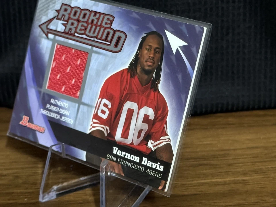 2006 Bowman - Rookie Rewind Jersey Vernon Davis #BRR-VD (MEM, RC) - Image 3 of 4