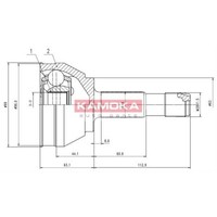 Kamoka Gelenksatz Antriebswelle Radseitig FüR Fiat Ducato Kasten 230L Peugeot