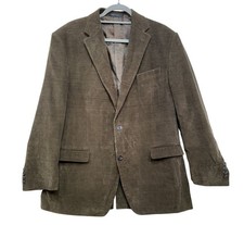 Chaps Mens Preppy Classic Corduroy Blazer Jacket 42R Brown Paisley Lining
