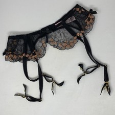 Agent Provocateur Laleh Black Bronze Suspender AP3 Medium New