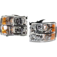 Headlight Set For Chevrolet Silverado 1500 2007-2013 Halogen W Bulbs Capa Headlight Set For Chevrolet Silverado 1500 2007-2013 Halogen W Bulbs Capa