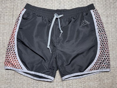 Kappa Shorts Womens Sz M Black With Mesh Liner  Omini Dots Running Sports