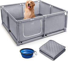 Whelping Box for Dogs and Puppies 48X48X18 Inch Pet Whelping Box with Washable P