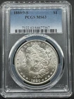 1880/9-S OVERDATE MORGAN SILVER DOLLAR PCGS MS63 03XAA26