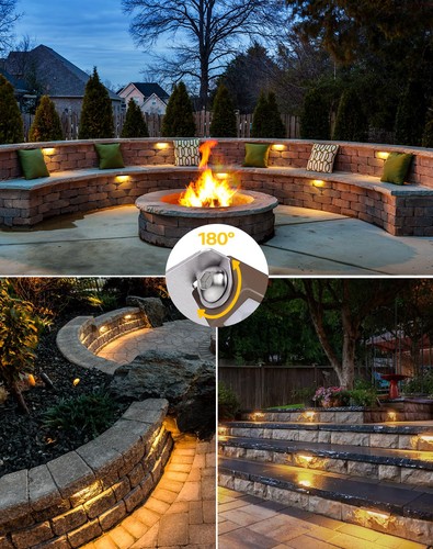 10 Pack 7 Inch Landscape Lighting, 2.5W Hardscape Step Lights 12V-36V AC/DC, ... - Picture 2 of 9