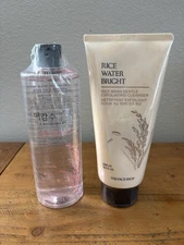 THE FACE SHOP Rice Water Bright Exfoliating Cleanser And Water Bright Lot