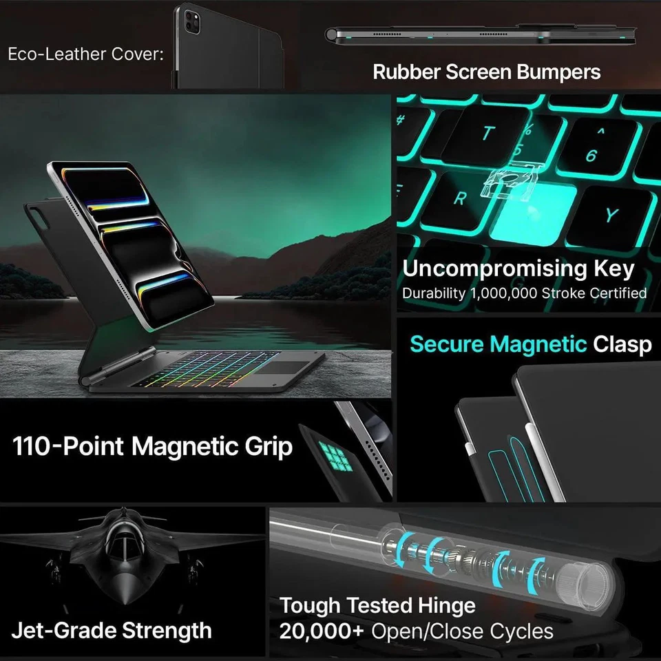 Magic Wireless Keyboard Case for iPad Pro 13 inch M5 2025 M4 2024 - Image 3 of 4