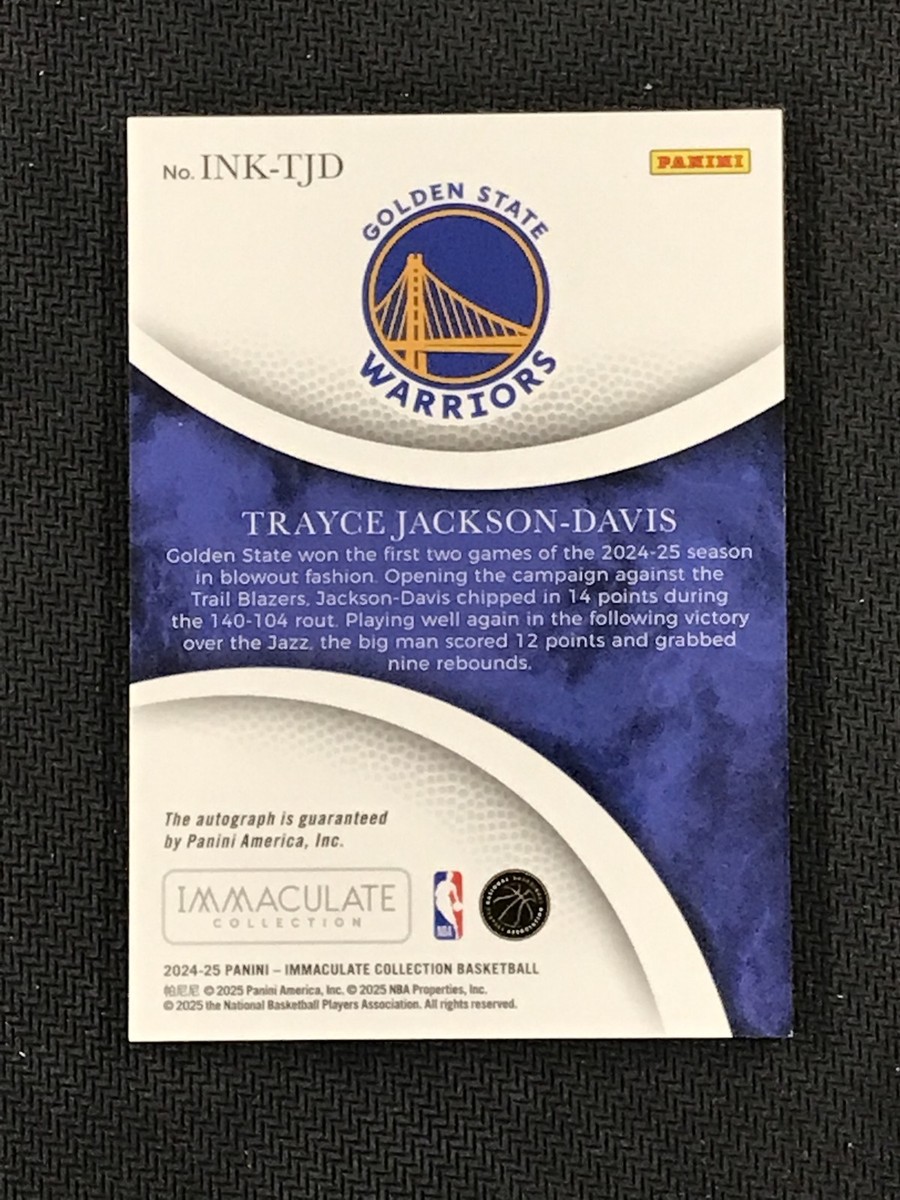 2024-25 Panini Immaculate Collection - Immaculate Ink Trayce 