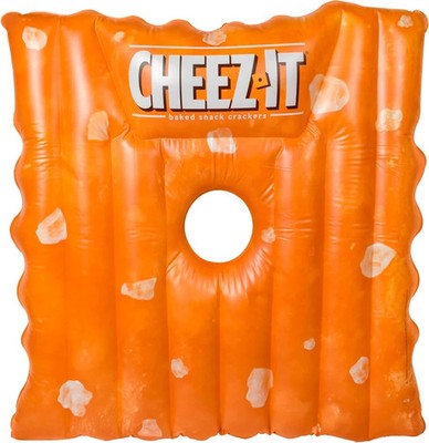 Giant Cheez-It Pool Float 4.5ft, Large Inflatable Snack Lounger