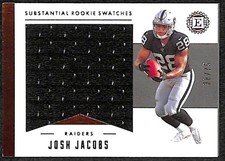 Josh Jacobs 2019 Panini Encased Substantial Rookie Swatches Card /75 RC