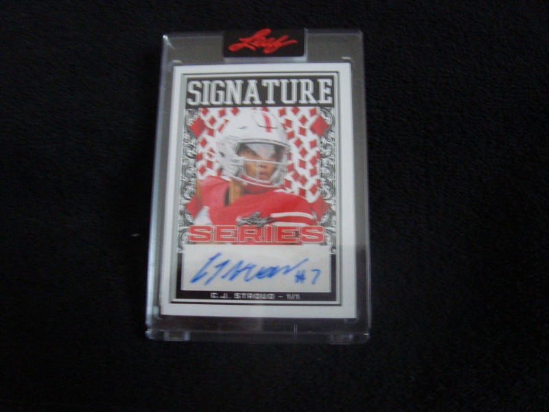 2022 LEAF SIGNATURE CJ STROUD TRUE 1 OF 1 AUTOGRAPH! OHIO ST.