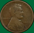 1922-D Lincoln Wheat Cent Very Good VG Coin, Scratch #38456