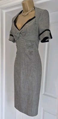 Karen Millen Grey Herringbone Bodycon/Wiggle/Pencil Dress Size 10 New With  Tags | eBay
