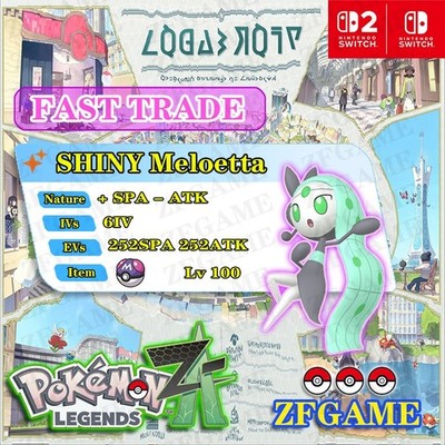  6IV SHINY Meloetta + EVS   POKEMON LEGENDS ZA  Online delivery 