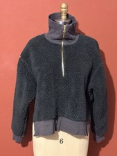 Varley Teddy Women  s Half Zip Fleece Pullover Sweater Jacket Size M Made In USA