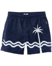 Onia Crinkles 5" Swim Shorts Men's XL Deep Navy/White Elastic Waist Pull On