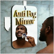 Shatterproof Shower Mirror Fogless for Shaving, Medium 8x6 8"L x 6"W, Silver