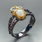 Gemstone Natural Opal Ring 925 Sterling Silver Size 8 /R471311